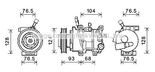 AVA QUALITY COOLING kompresorius, oro kondicionierius KAK242